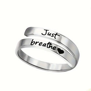 Silver Spiral Heart Ring